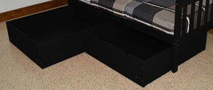2 Piece Drawers Drawers Full / Black Paint