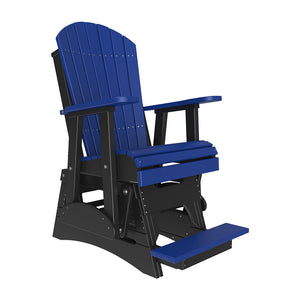 2ft Adirondack Balcony Glider Outdoor Glider 2ft / Blue & Black