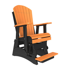 2ft Adirondack Balcony Glider Outdoor Glider 2ft / Tangerine & Black
