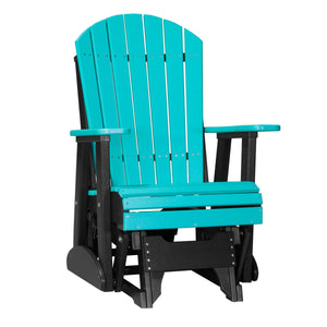 2ft Adirondack Glider Outdoor Glider 2ft / Aruba Blue & Black