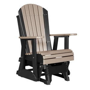 2ft Adirondack Glider Outdoor Glider 2ft / Weatherwood & Black
