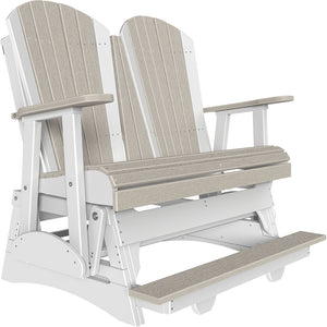4' and 5' Adirondack Balcony Glider Outdoor Glider 4ft / Birch & White