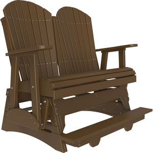 4' and 5' Adirondack Balcony Glider Outdoor Glider 4ft / Chestnut Brown