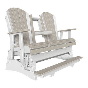 4' and 5' Adirondack Balcony Glider Outdoor Glider 5ft / Birch & White