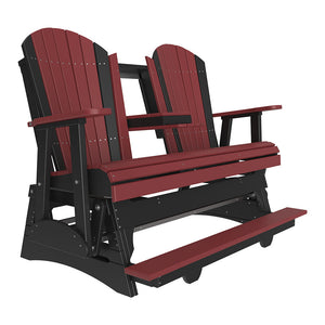 4' and 5' Adirondack Balcony Glider Outdoor Glider 5ft / Cherrywood & Black