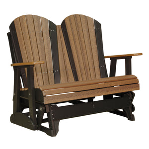 4 ft and 5ft Adirondack Glider Outdoor Glider 4ft / Antique Mahogany & Black