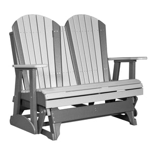 4 ft and 5ft Adirondack Glider Outdoor Glider 4ft / Dove Gray & Slate