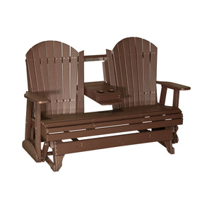 4 ft and 5ft Adirondack Glider Outdoor Glider 5ft / Chestnut Brown