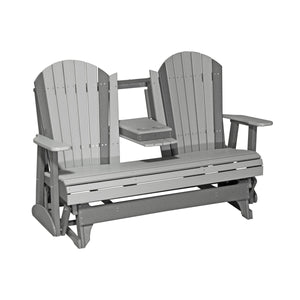 4 ft and 5ft Adirondack Glider Outdoor Glider 5ft / Dove Gray & Slate