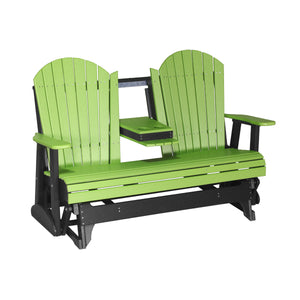 4 ft and 5ft Adirondack Glider Outdoor Glider 5ft / Lime Green & Black