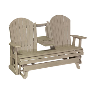 4 ft and 5ft Adirondack Glider Outdoor Glider 5ft / Weatherwood