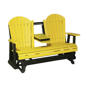 4 ft and 5ft Adirondack Glider Outdoor Glider 5ft / Yellow & Black