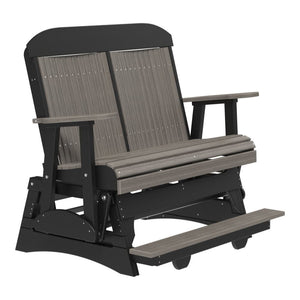 4ft and 5ft Classic Balcony Glider Outdoor Glider 4ft / Coastal Gray & Black