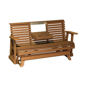5ft Plain Poly Glider Chair Outdoor Glider 5ft / Antique Mahogany