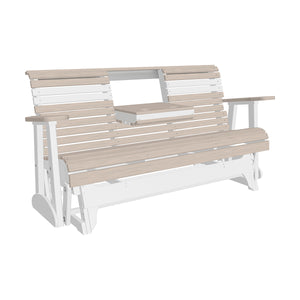5ft Plain Poly Glider Chair Outdoor Glider 5ft / Birch & White
