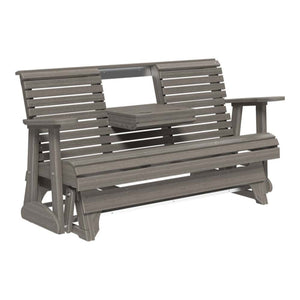 5ft Plain Poly Glider Chair Outdoor Glider 5ft / Coastal Gray