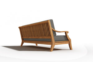 Adrien 4-Piece Teak Outdoor Patio Deep Seating Set with Sunbrella Charcoal Cushions Outdoor deep seating
