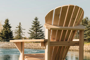 Athena Adirondack Cedar Patio Chair with Wide Arms Rest Adirondack