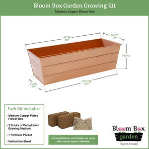 Medium White Bloom Box Garden Growing Kit with Clamp-On Brackets – A Versatile and Stylish Gardening Solution Achla Designs