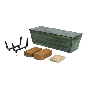 Bloom Box Garden Growing Kit, Medium Green with Clamp-On Brackets Achla Designs