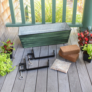 Medium Green Flower Box Tray Kit by Achla Design Achla Designs