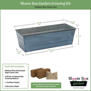 Bloom Box Garden Growing Kit, Medium White with Brackets for 2 x 6 Railings Achla Designs