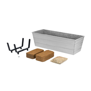 Bloom Box Garden Growing Kit, Medium Green with Brackets for 2 x 6 Railings Achla Designs