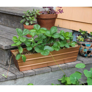 Bloom Box Garden Growing Kit, Small Green with Brackets for 2 x 4 Railings Achla Designs
