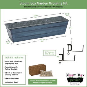 Bloom Box Garden Growing Kit with Wall Brackets Achla Designs