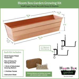 Bloom Box Garden Growing Kit with Wall Brackets Achla Designs