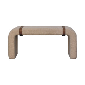 Boucle Leather Strap Bench Bench