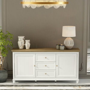 Chenon Sideboard - White & Brown Susan
