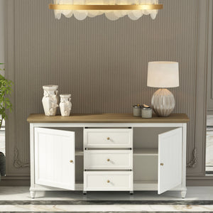 Chenon Sideboard - White & Brown Susan