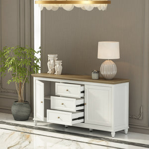 Chenon Sideboard - White & Brown Susan