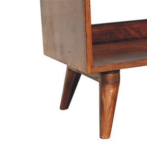 Chestnut Bench with Brown Leather Seatpad Bench