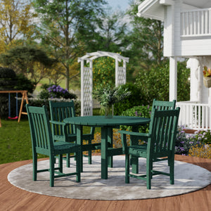 Classic 5-Piece 46" Round Dining Set with Dining Chairs Dining Set