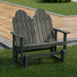 Classic Adirondack Glider Outdoor Glider