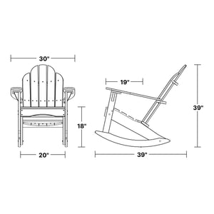 Classic Adirondack Rocker Rocking Chair