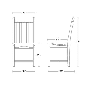 Classic Dining Side Chair Outdoor Chair