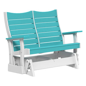 Contour Glider Porch Swing 4ft / Aruba Blue & White