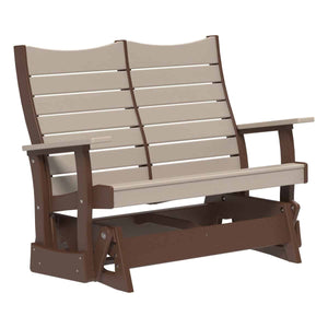 Contour Glider Porch Swing 4ft / Weatherwood & Chestnut Brown