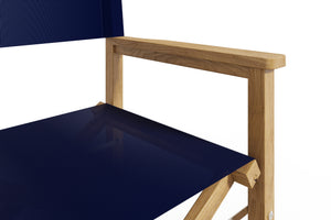 Directeur Teak Outdoor Bar Height Dining Armchair in Black Outdoor Chair