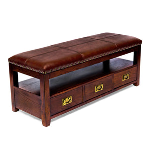 Padded Entryway Bench – Cherry Finish by All Things Cedar All Things Cedar