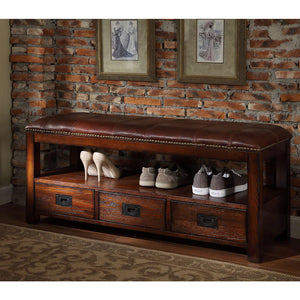 Padded Entryway Bench – Cherry Finish by All Things Cedar All Things Cedar