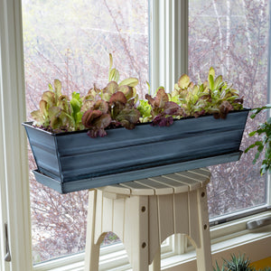 Bloom Box Garden Growing Kit, Medium Copper with Clamp-On Brackets Achla Designs