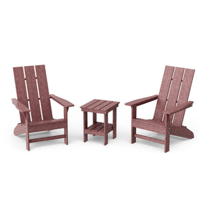 Freedom 3-Piece Modern Adirondack Set with Side Table outdoor furniture
