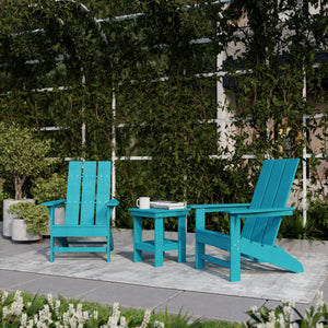 Freedom 3-Piece Modern Adirondack Set with Side Table outdoor furniture
