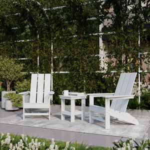 Freedom 3-Piece Modern Adirondack Set with Side Table outdoor furniture