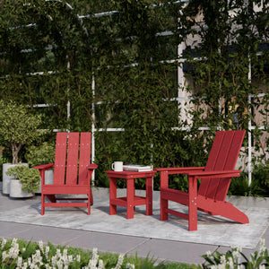 Freedom 3-Piece Modern Adirondack Set with Side Table outdoor furniture