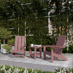 Freedom 3-Piece Modern Adirondack Set with Side Table outdoor furniture